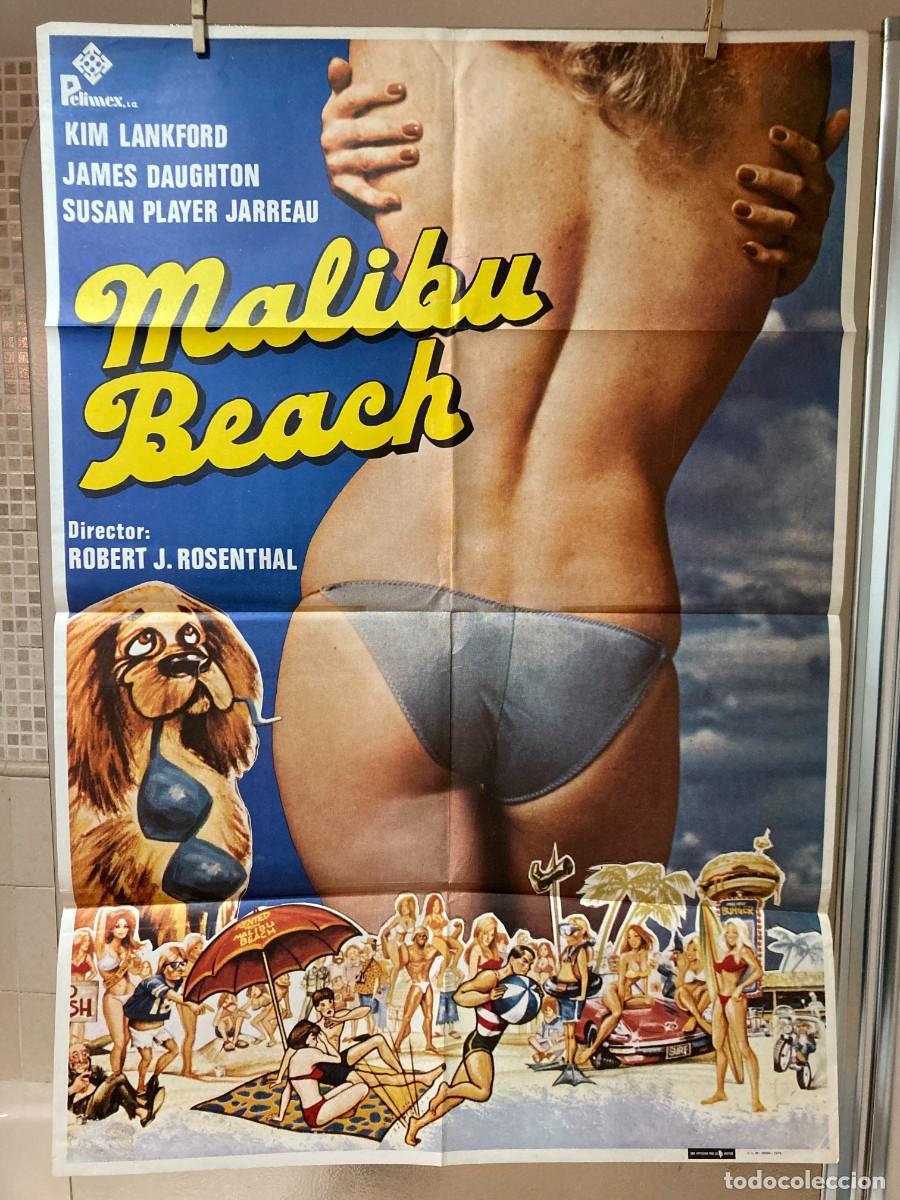 Cine: Cartel cine original MALIBU BEACH (1978) 70x100 / Kim Lankford - Susan Player