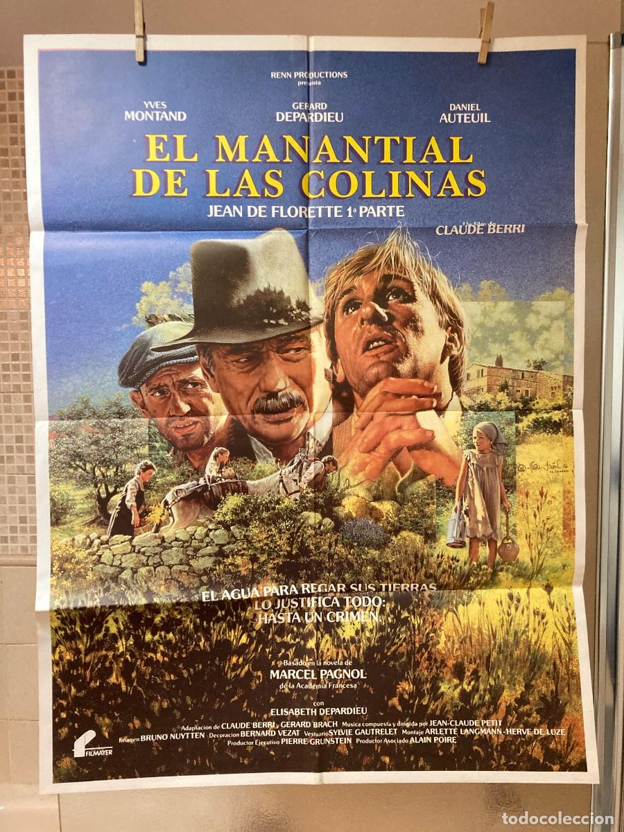 Cine: Cartel cine original EL MANANTIAL DE LAS COLINAS (1986) 70x100 / Claude Berri - Gerard Depardieu