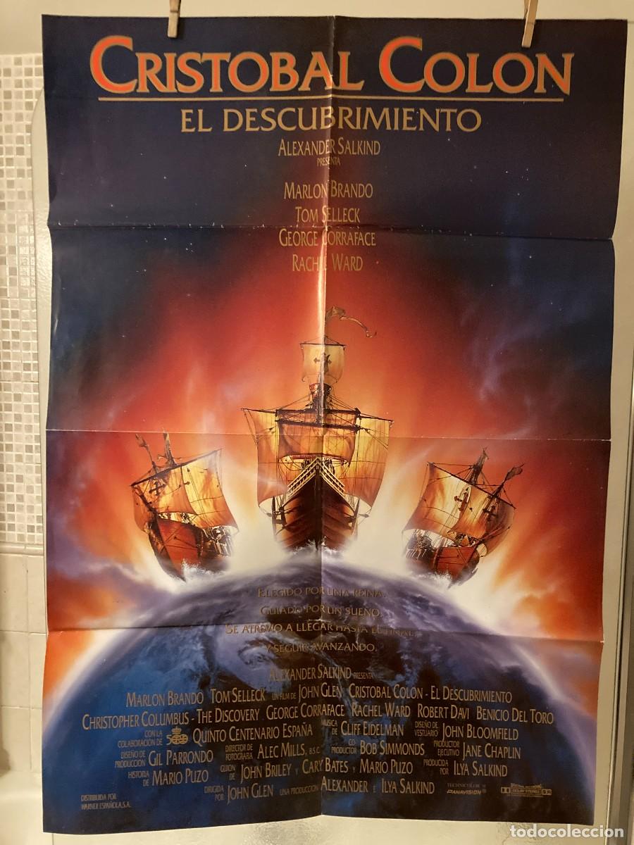 Cine: Cartel cine original CRISTOBAL COLON EL DESCUBRIMIENTO (1992) 70x100 / Marlon Brando