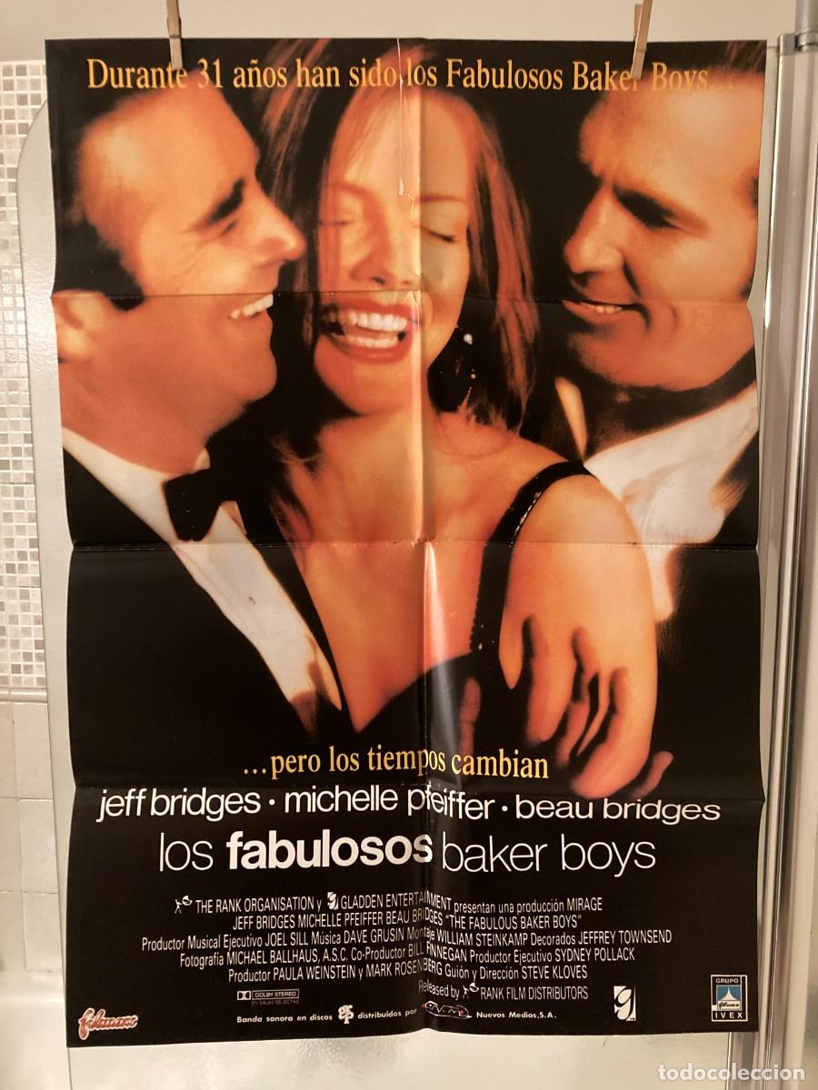 Cine: Cartel cine original LOS FABULOSOS BAKER BOYS (1989) 70x100 / Jeff Bridges - Michelle Pfeiffer