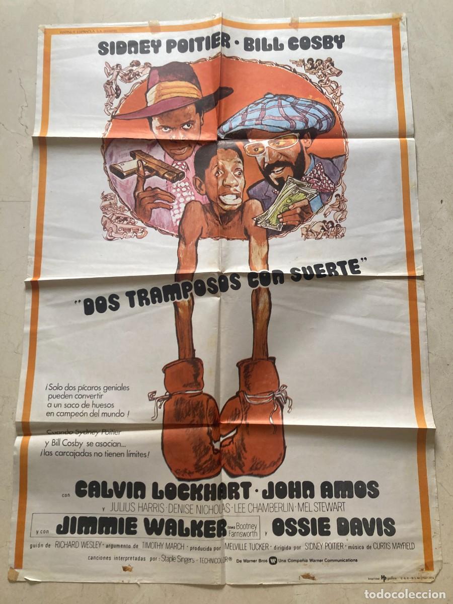 Cine: Cartel cine original DOS TRAMPOSOS CON SUERTE (1975) 70x100 / Sidney Poitier - Bill Cosby