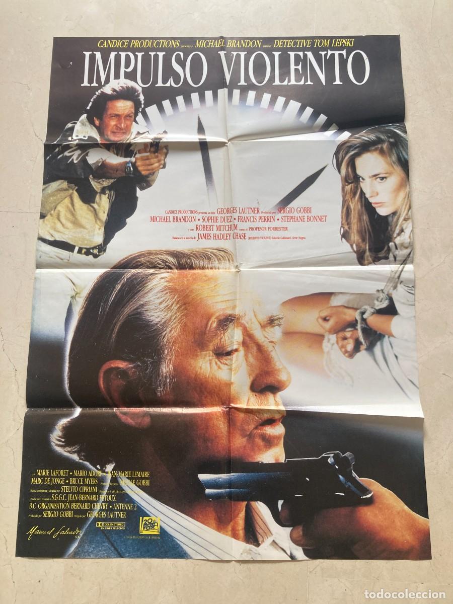 Cine: Cartel cine original IMPULSO VIOLENTO (1990) 70x100 / Robert Mitchum