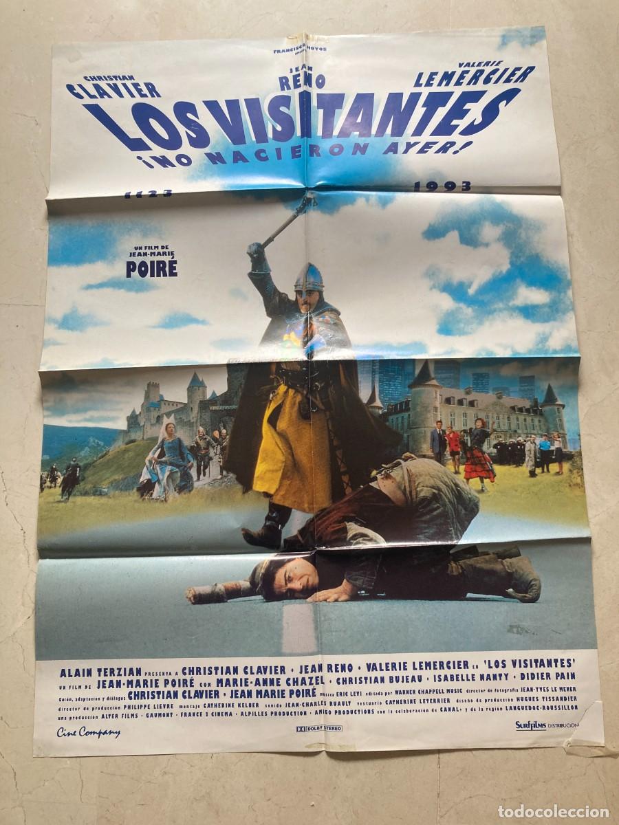 Cine: Cartel cine original LOS VISITANTES NO NACIERON AYER (1993) 70x100 / Christian Clavier - Jean Reno