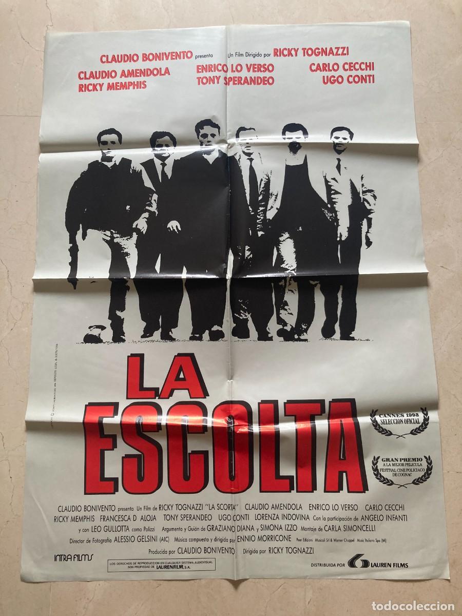 Cine: Cartel cine original LA ESCOLTA (1993) 70x100 / Ricky Tognazzi - Enrico Lo Verso