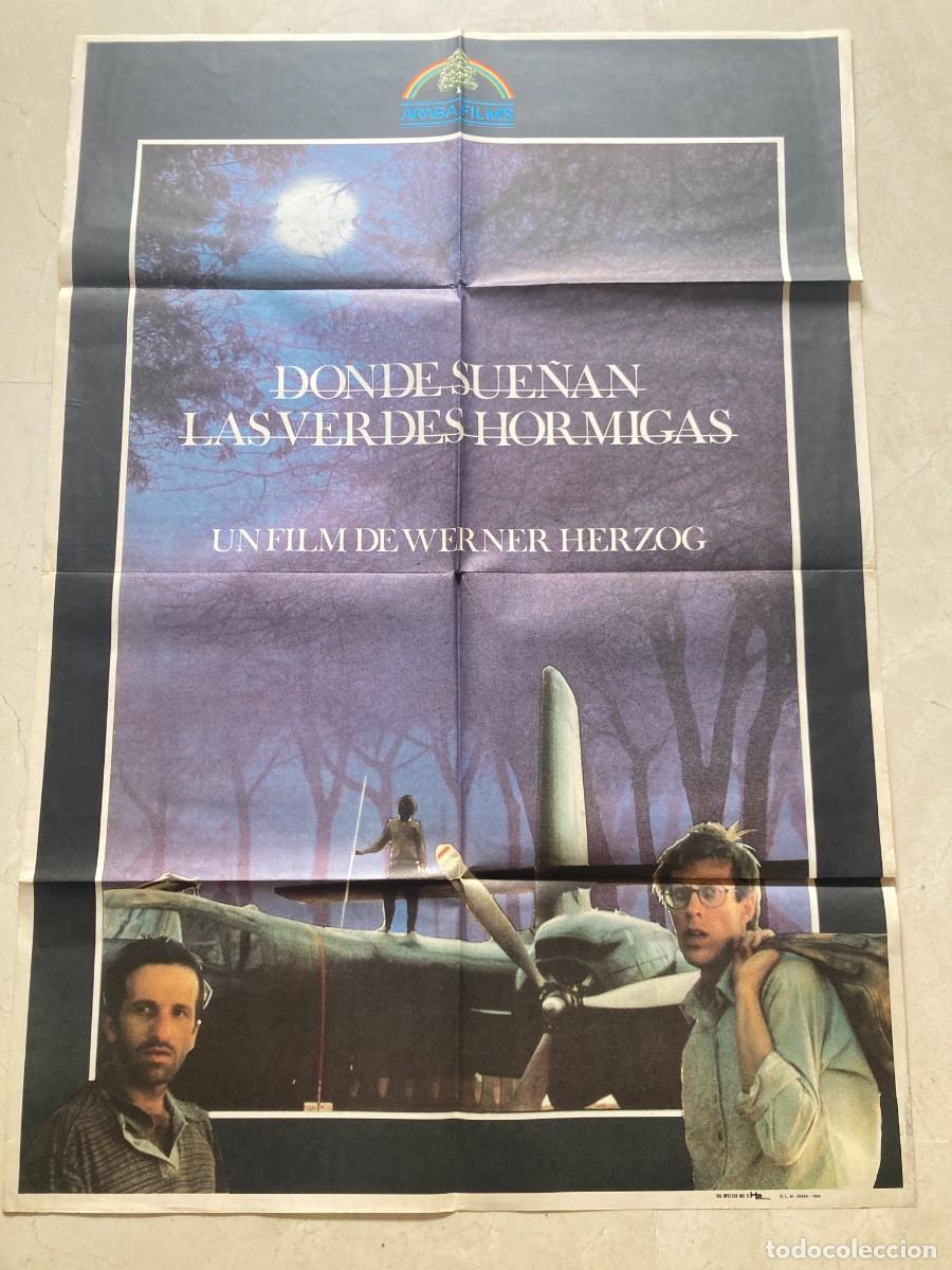 Cine: Cartel cine original DONDE SUE&Ntilde;AN LAS VERDES HORMIGAS (1984) 70x100 / Werner Herzog