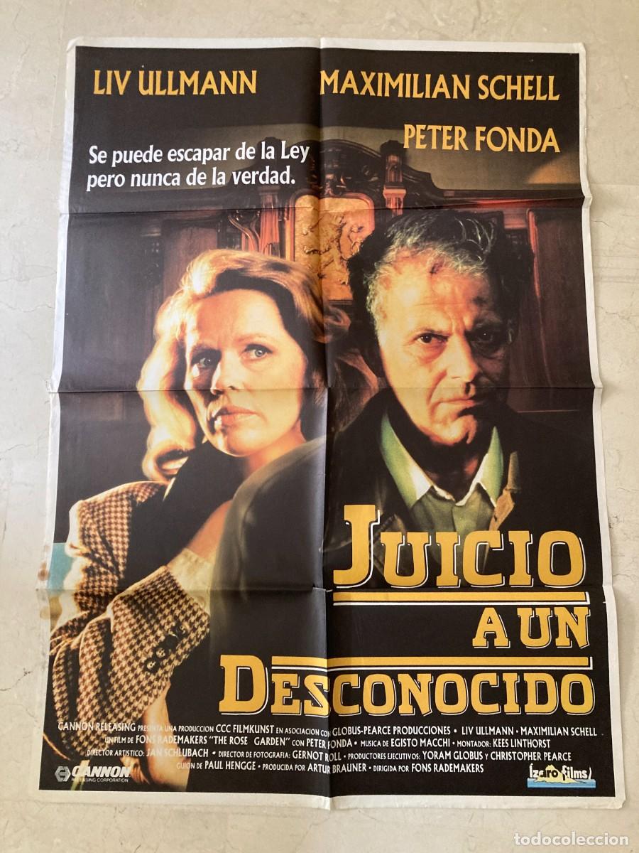 Cine: Cartel cine original JUICIO A UN DESCONOCIDO (1989) 70x100 / Liv Ullmann - Maximilian Schell