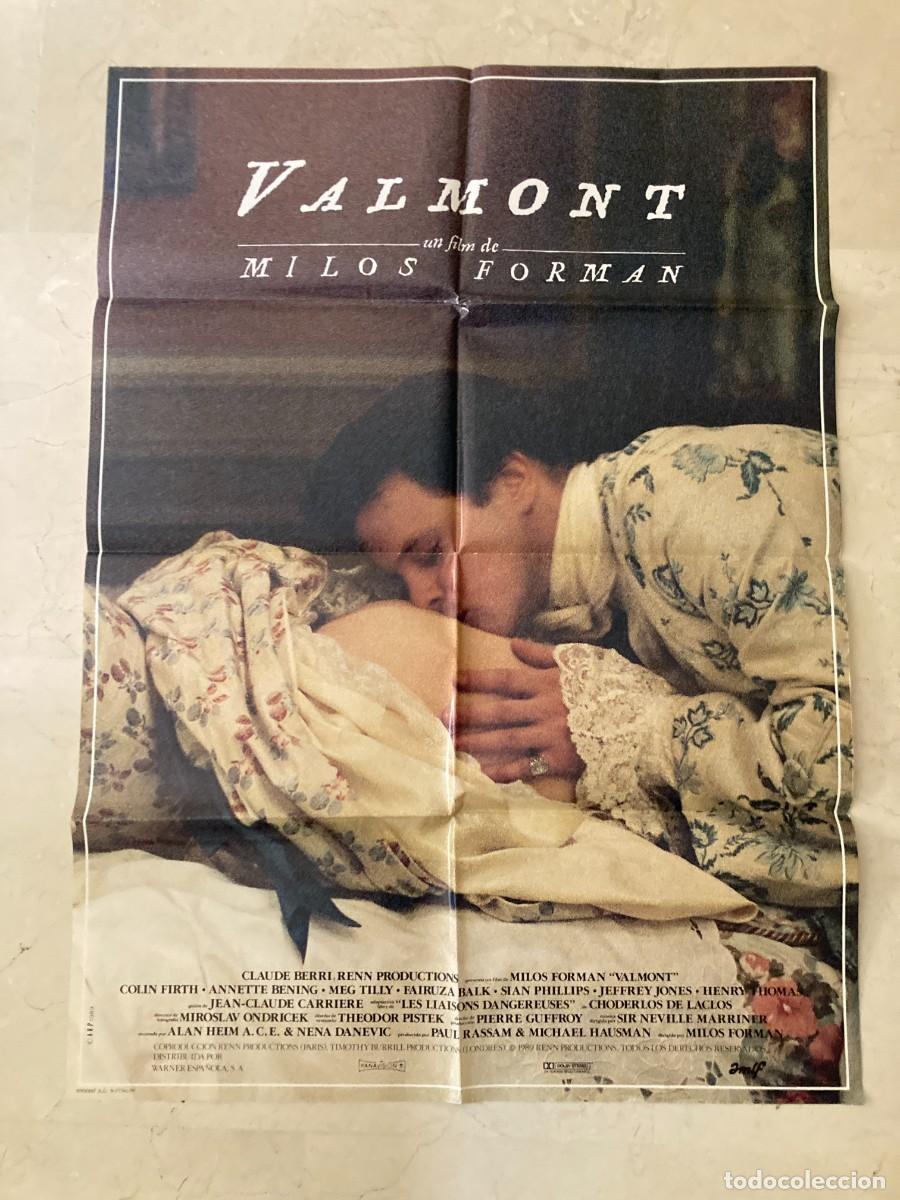 Cine: Cartel cine original VALMONT (1989) 70x100 / Milos Forman - Annette Bening