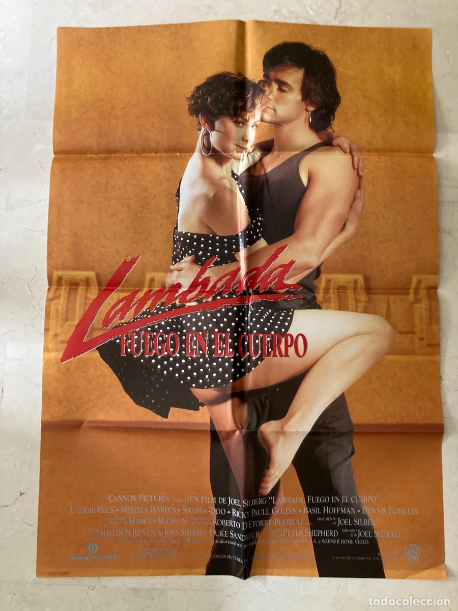 Cine: Cartel cine original LAMBADA FUEGO EN EL CUERPO (1990) 70x100 / Joel Silberg