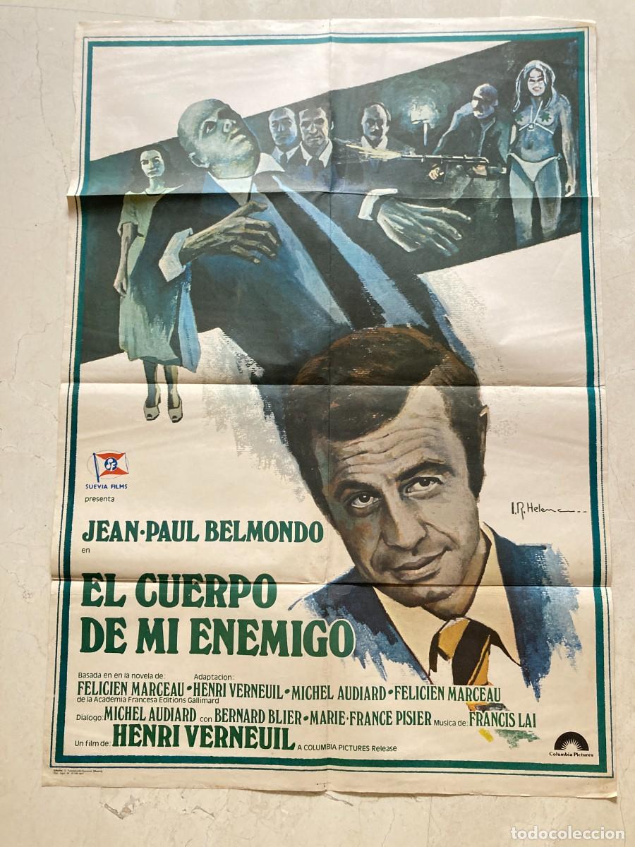 Cine: Cartel cine original EL CUERPO DE MI ENEMIGO (1976) 70x100 / Jean-Paul Belmondo