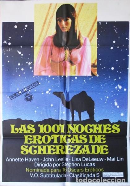 Cine: LAS 1001 NOCHES EROTICAS DE SCHEREZADE P&oacute;ster original 70x100 cm aprox.
