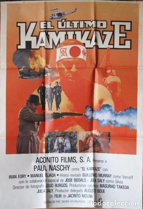 Cine: El &uacute;ltimo kamikaze P&oacute;ster original 70x100 cm aprox. Paul Naschy Manuel Tejada