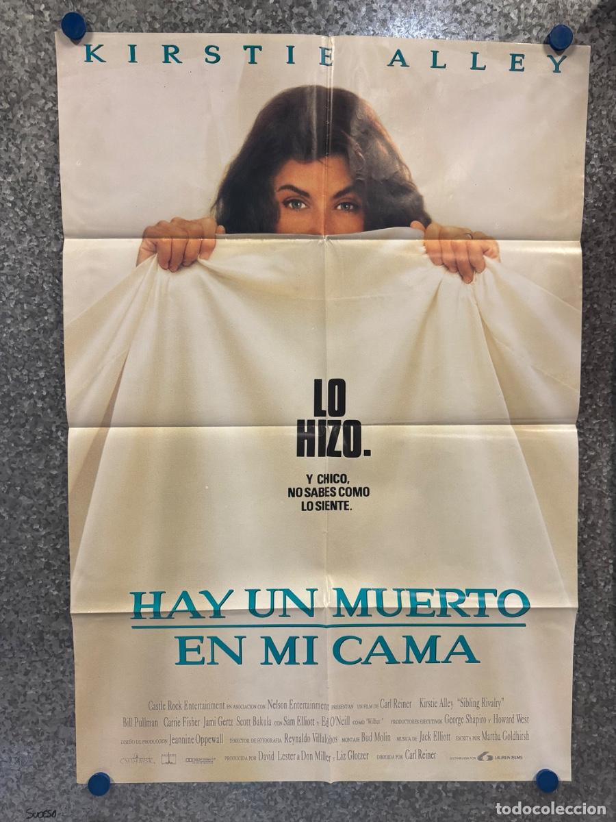Cine: Hay un muerto en mi cama, Kristie Alley, Bill Pulman, A&ntilde;o 1990, POSTER ORIGINAL