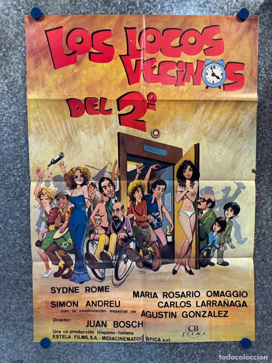 Cine: Los locos vecinos del 2&ordm;, Sydne Rome, Maria Rosario, A&ntilde;o 1980, POSTER ORIGINAL