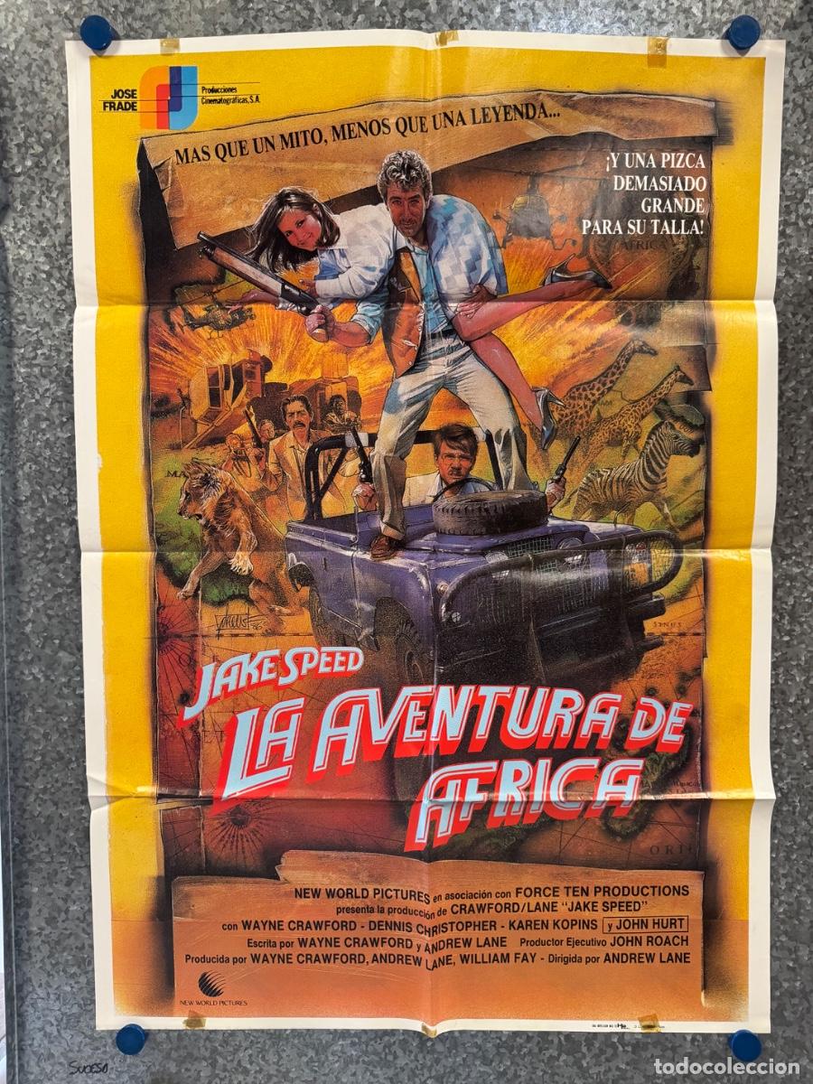 Cine: La aventura de Africa, Wayne Crawford, Andrew Lane, A&ntilde;o 1986, POSTER ORIGINAL