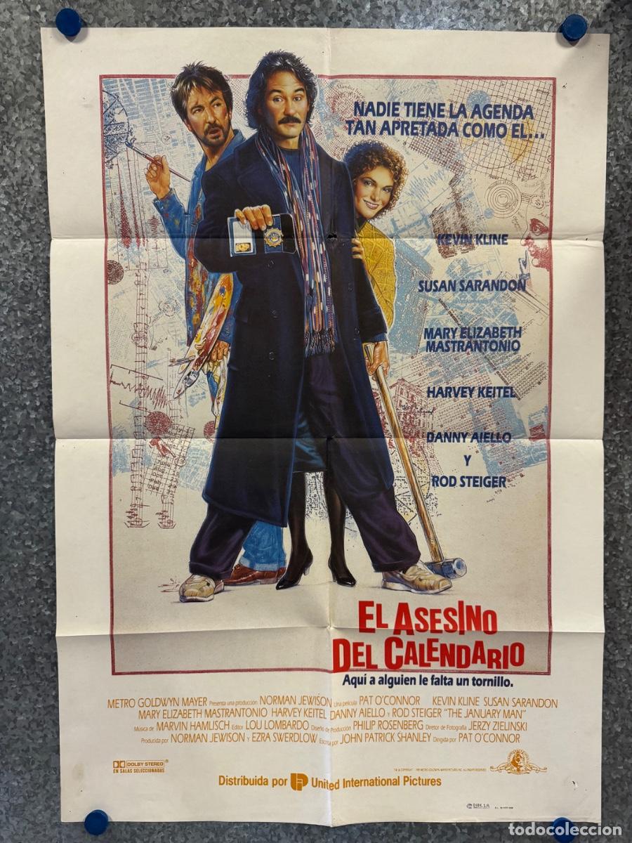 Cine: El asesino del calendario, Kevin Kline, Susan Sarandon, A&ntilde;o 1989, POSTER ORIGINAL