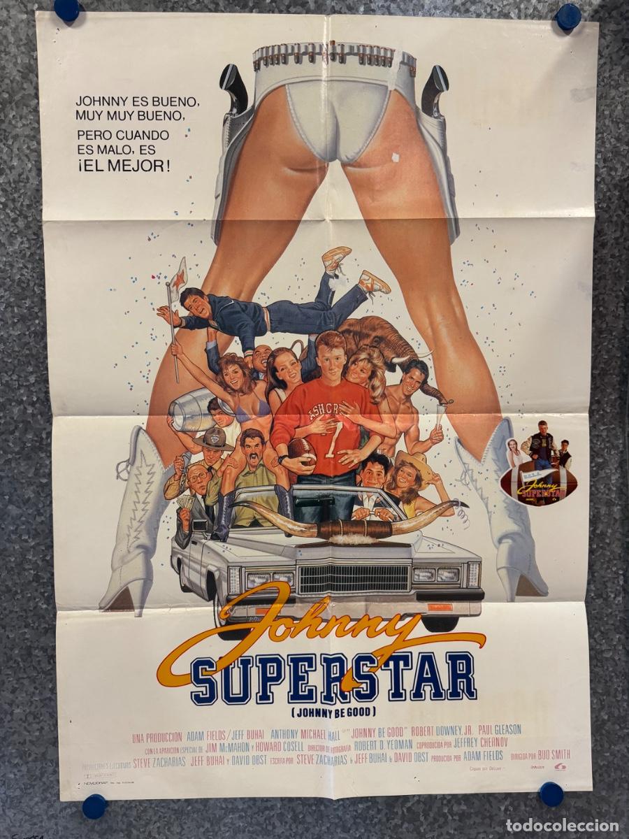 Cine: Johnny Superstar, Robert Downey Jr, Anthony Michael, A&ntilde;o 1988, POSTER ORIGINAL