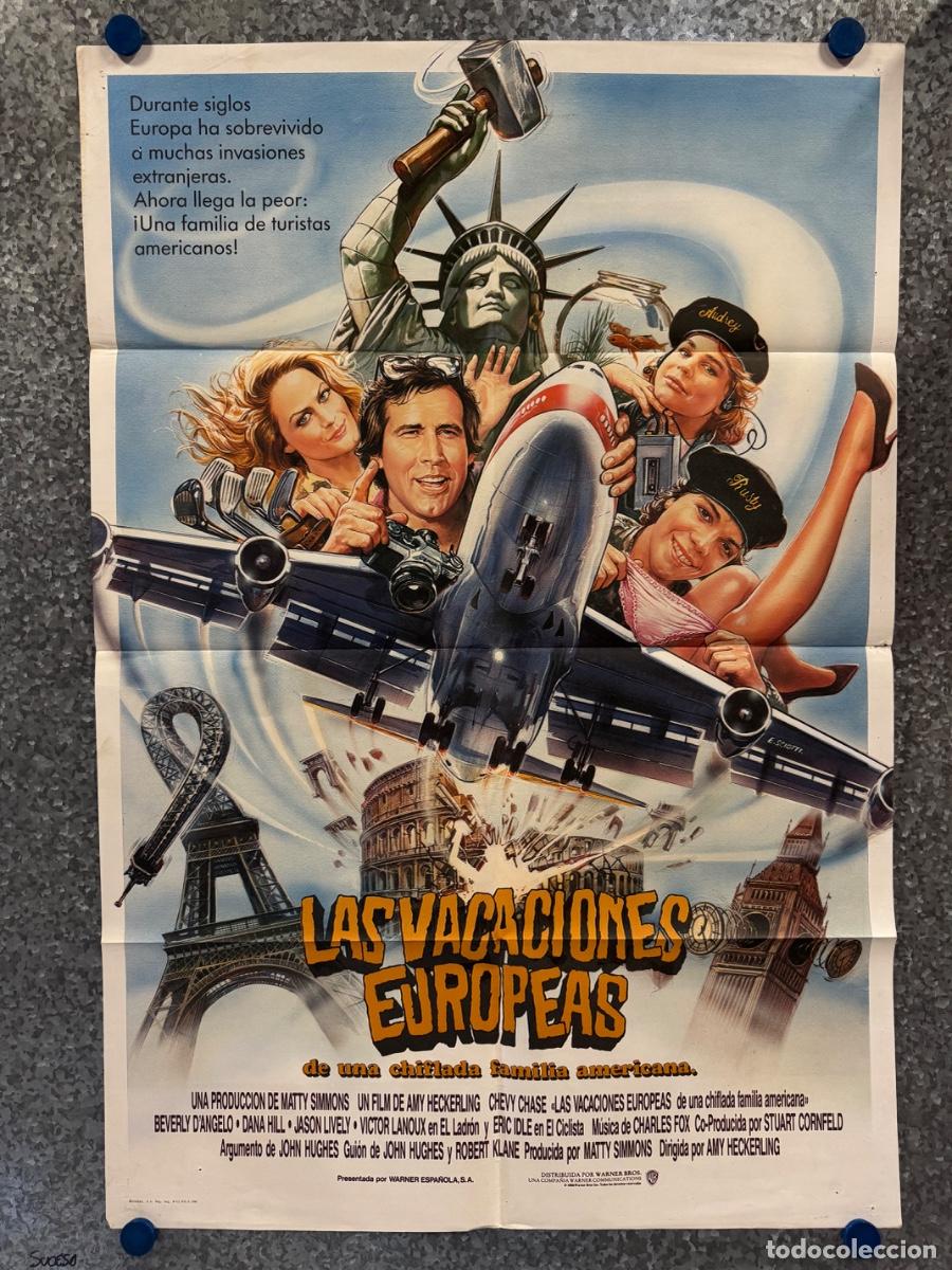 Cine: Las vacaciones europeas, Chevy Chase, Dana Hill, A&ntilde;o 1985, POSTER ORIGINAL
