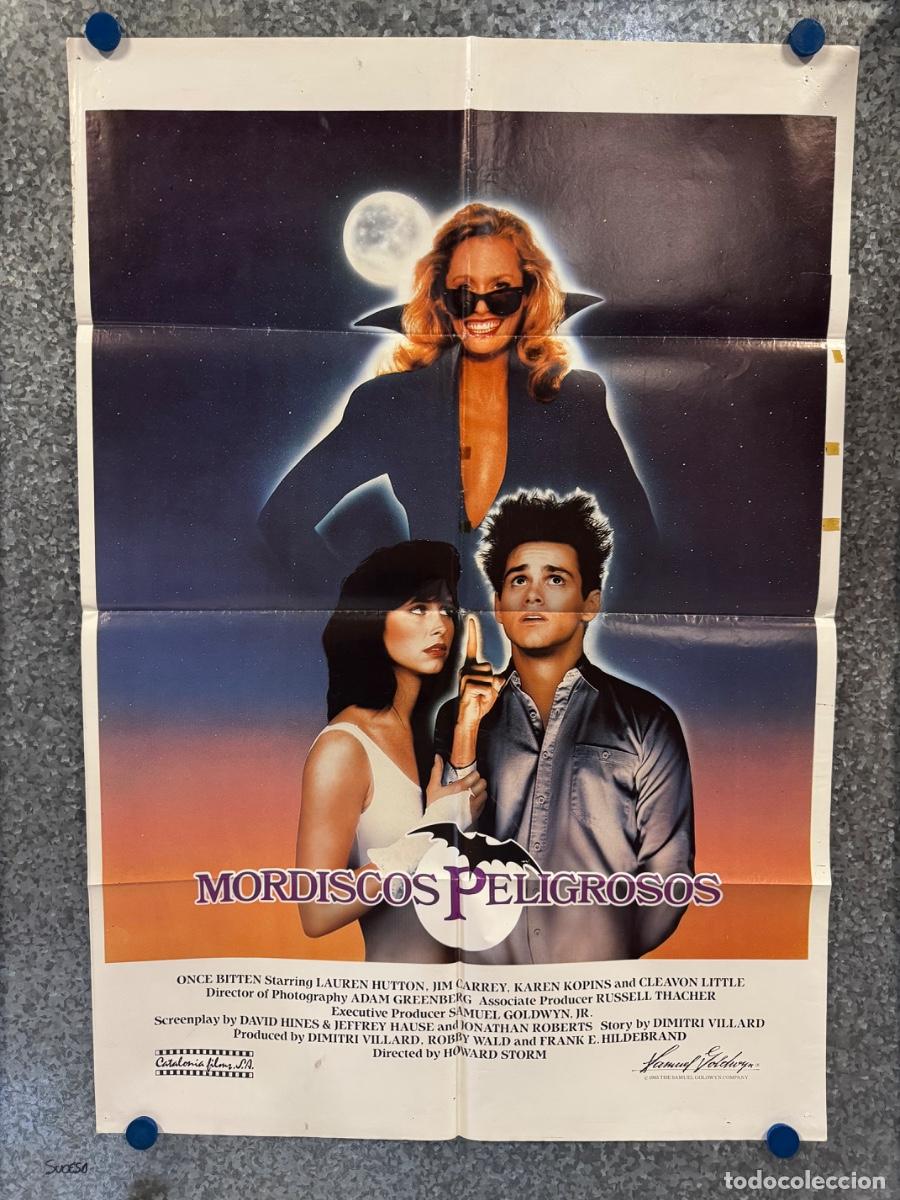 Cine: Mordiscos peligrosos, Jim Carrey, Karen Kopins, A&ntilde;o 1985, POSTER ORIGINAL