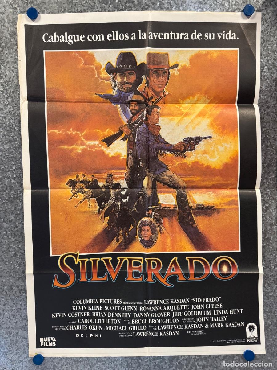Cine: Silverado, Kevin Costner, Kevin Kline, A&ntilde;o 1985, POSTER ORIGINAL