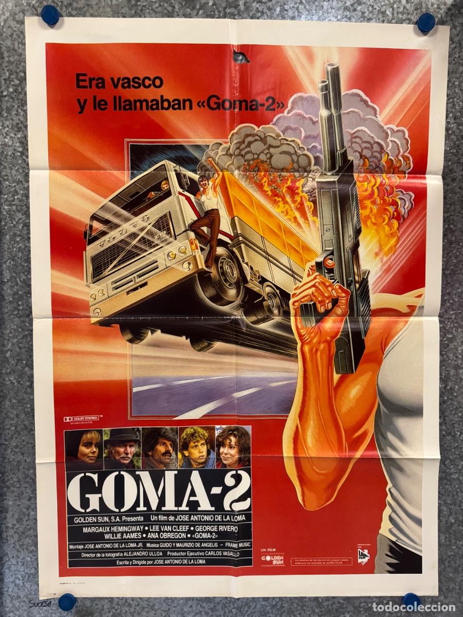 Cine: Goma 2, Jorge Rivero, Lee Van Cleef, A&ntilde;o 1984, POSTER ORIGINAL