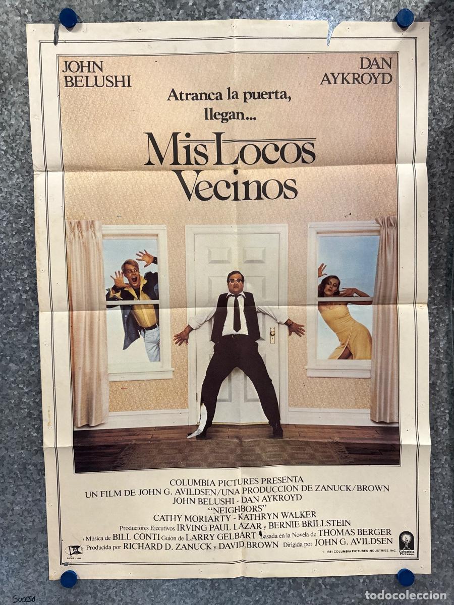 Cine: Mis locos vecinos, John Belushi, Dan Aykroyd, A&ntilde;o 1981, POSTER ORIGINAL