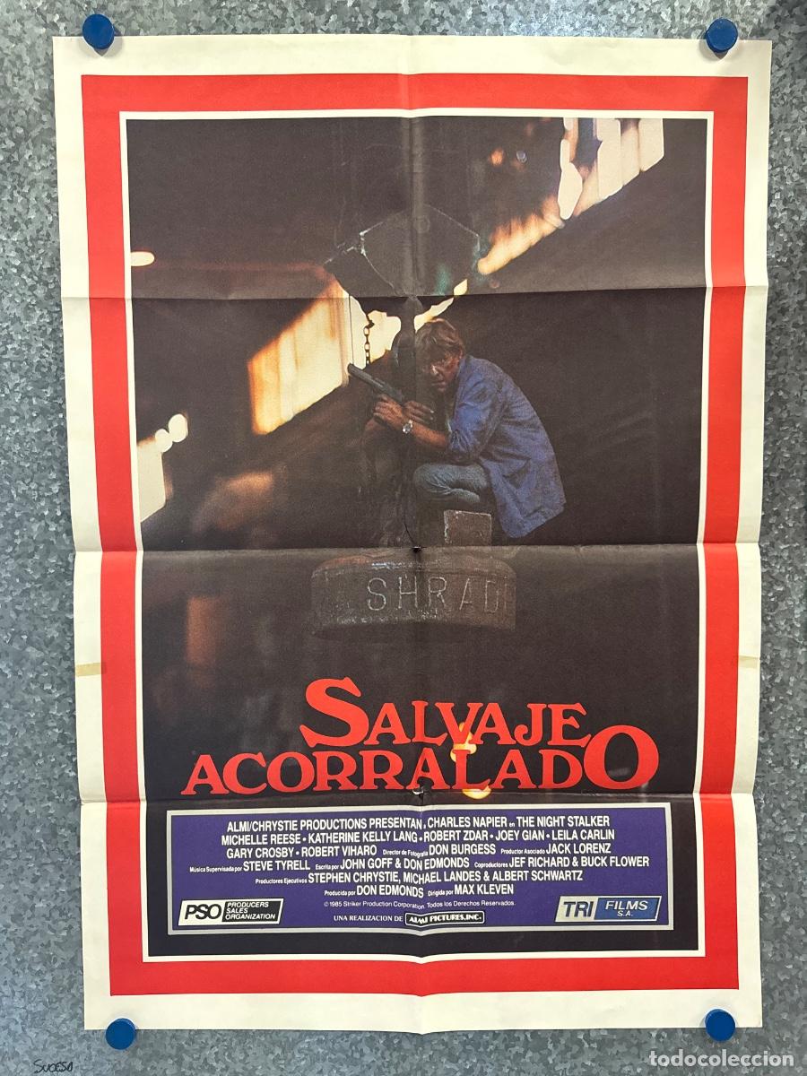 Cine: Salvaje acorralado, Charles Napier, Robert Z&rsquo;Dar, A&ntilde;o 1987, POSTER ORIGINAL