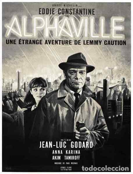 Cine: Lemmy contra Alphaville P&oacute;ster 64x85 cm aprox. Jean-Luc Godard Eddie Constantine