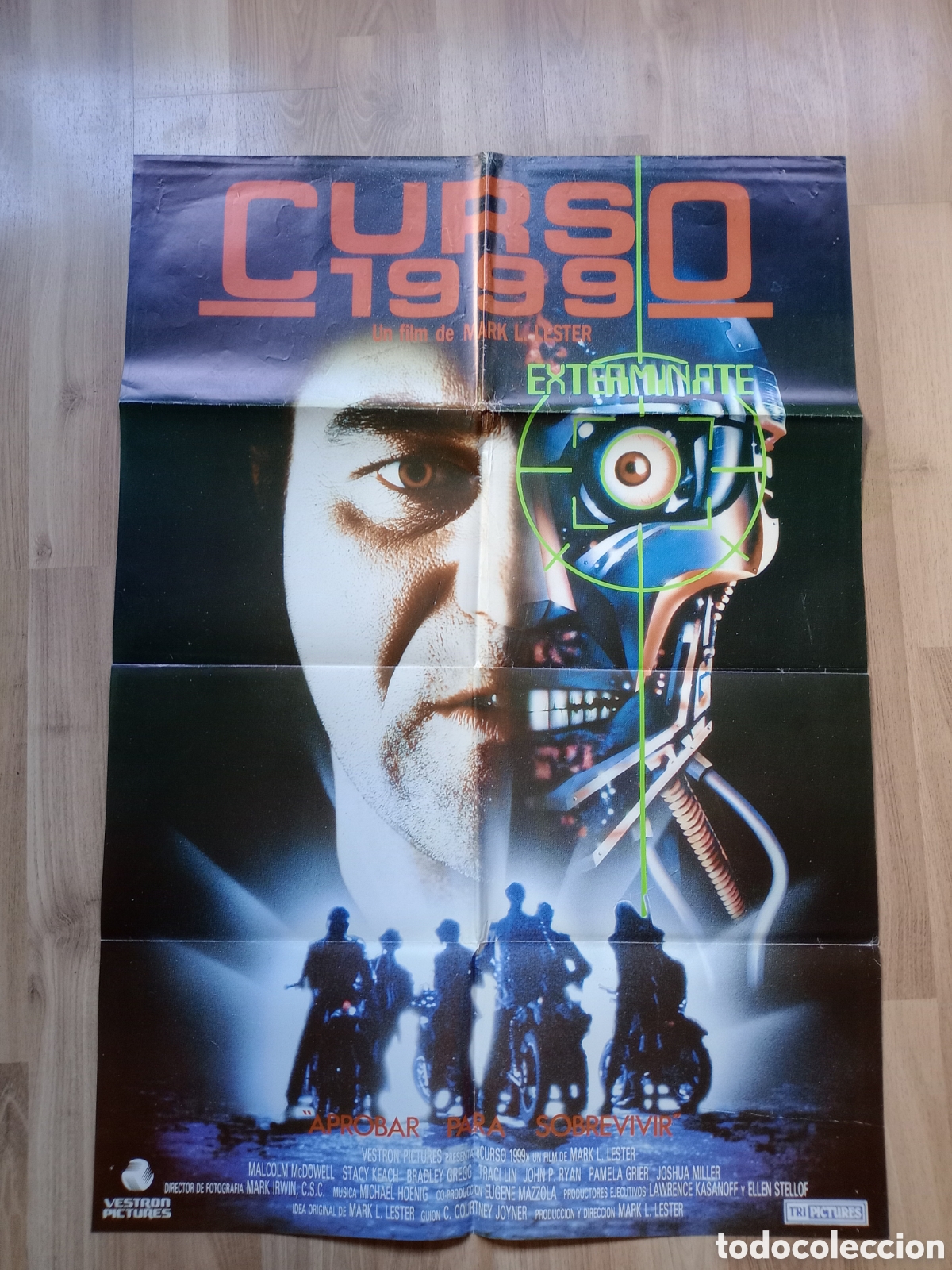 Cine: CURSO 1999 - CARTEL ORIGINAL CINE 100 X 70 cms - MALCOLM McDOWELL -
