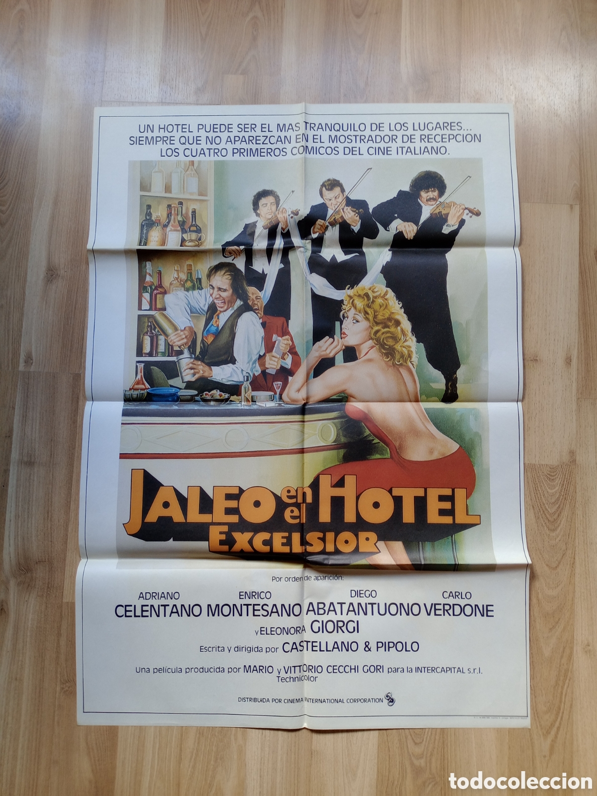 Cine: JALEO EN EL HOTEL EXCELSIOR - CARTEL ORIGINAL CINE 100 X 70 cms - CELENTANO