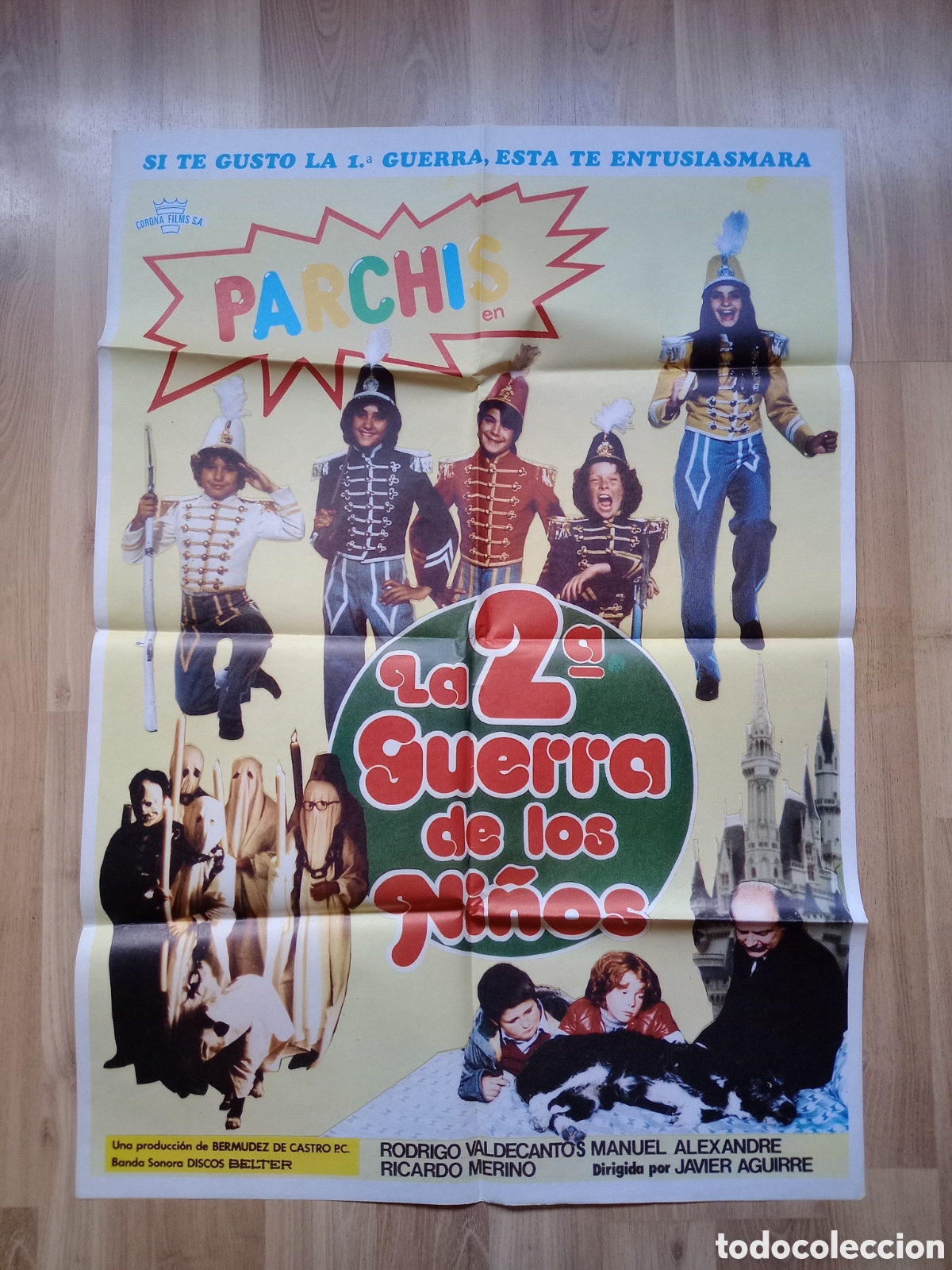 Cine: PARCHIS - LA 2&ordf; GUERRA DE LOS NI&Ntilde;OS - CARTEL ORIGINAL CINE - 100 X 70 cms - INFANTIL 70'S 80'S