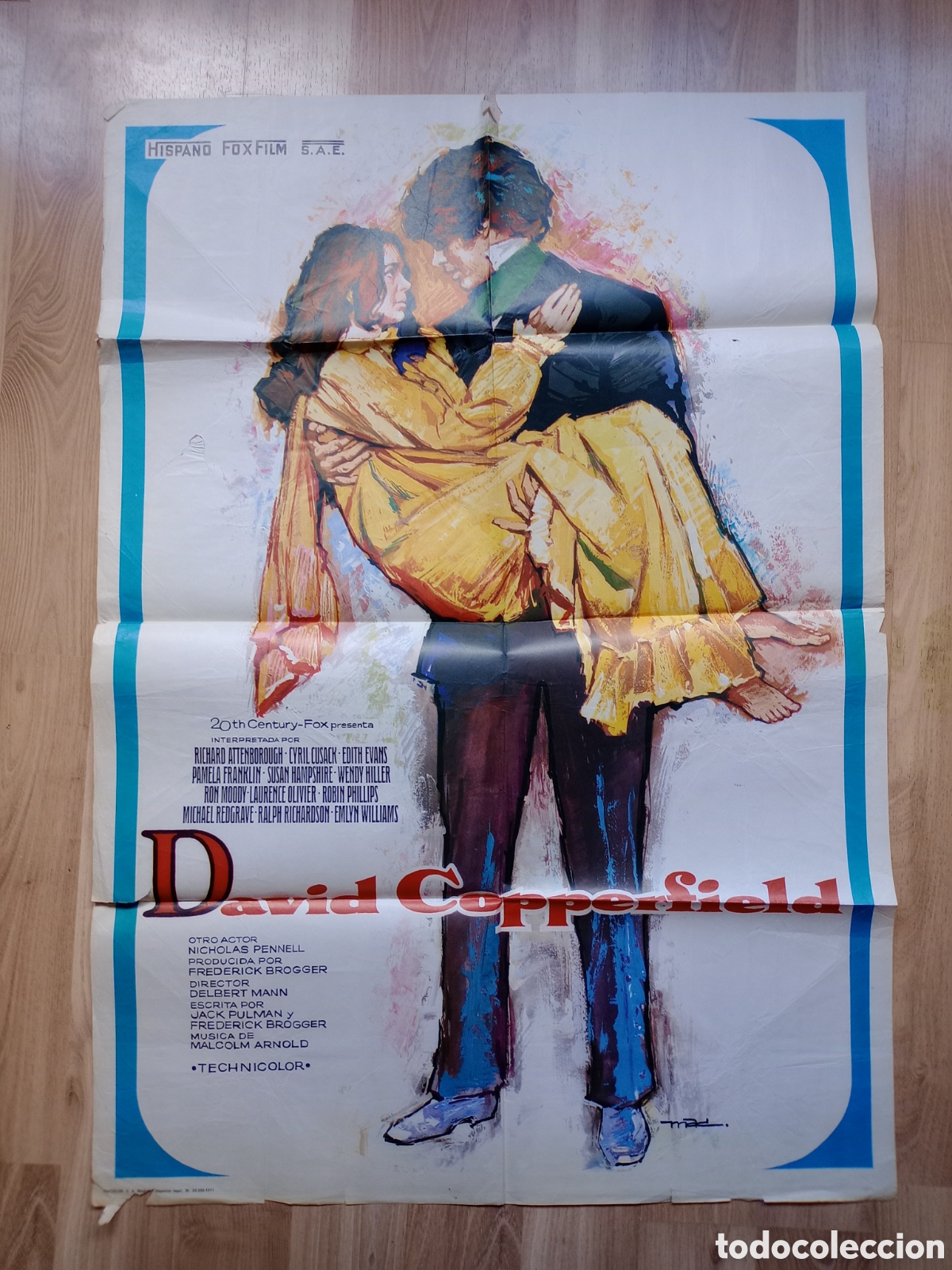Cine: DAVID COPPERFIELD - CARTEL ORIGINAL CINE - 100 X 70 cms - 1971 - ESQUINAS REGULAR , VER FOTO