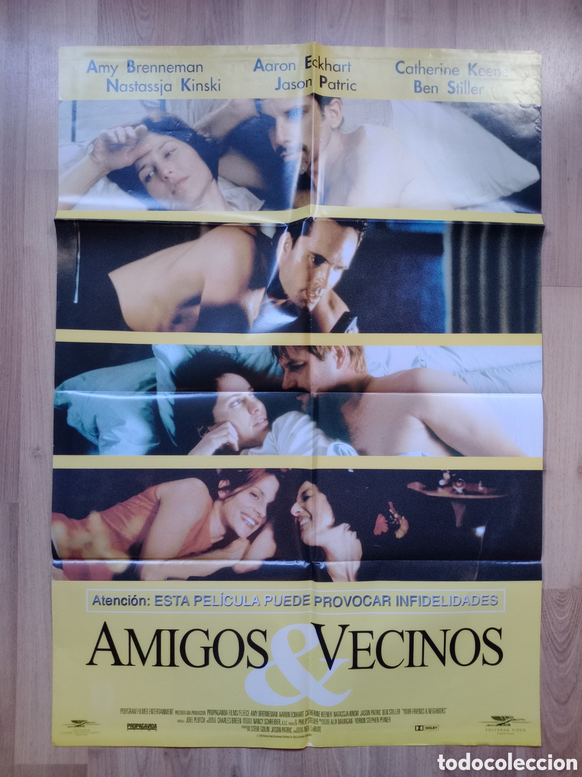 Cine: AMIGOS Y VECINOS - CARTEL ORIGINAL CINE - 100 X 70 cms - NASTASSJA KINSKI