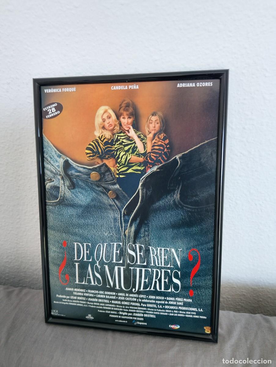 Cine: De que se rien las mujeres cartel de pelicula original a&ntilde;os 90 cuadro publicidad cine