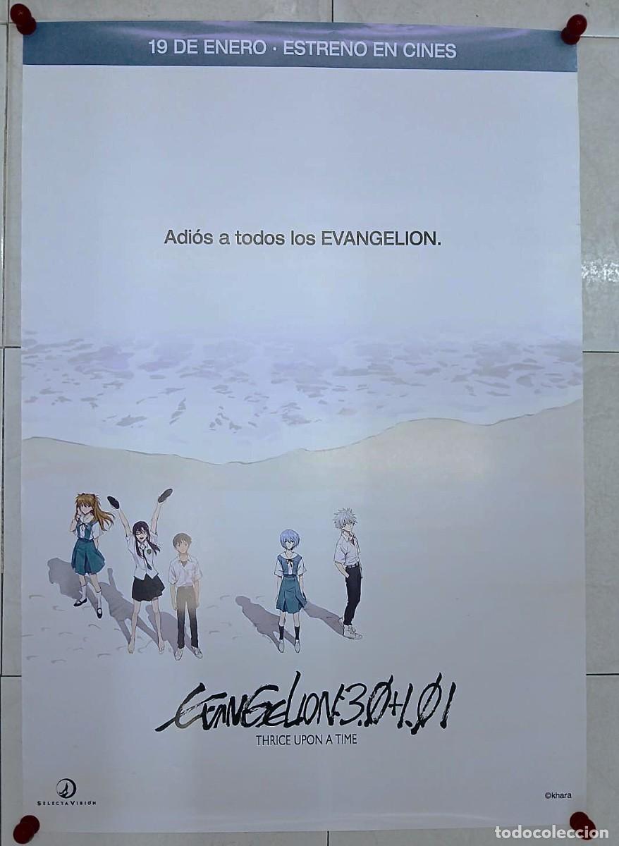 Cine: Evangelion: 3.0+1.01 Thrice Upon a Time. Poster original (100x70) cm aprox. Hideaki Anno