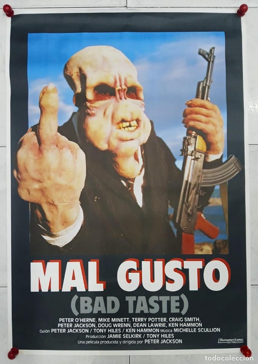 Cine: Mal gusto (Bad Taste). Poster original (100x70) cm aprox. Peter Jackson