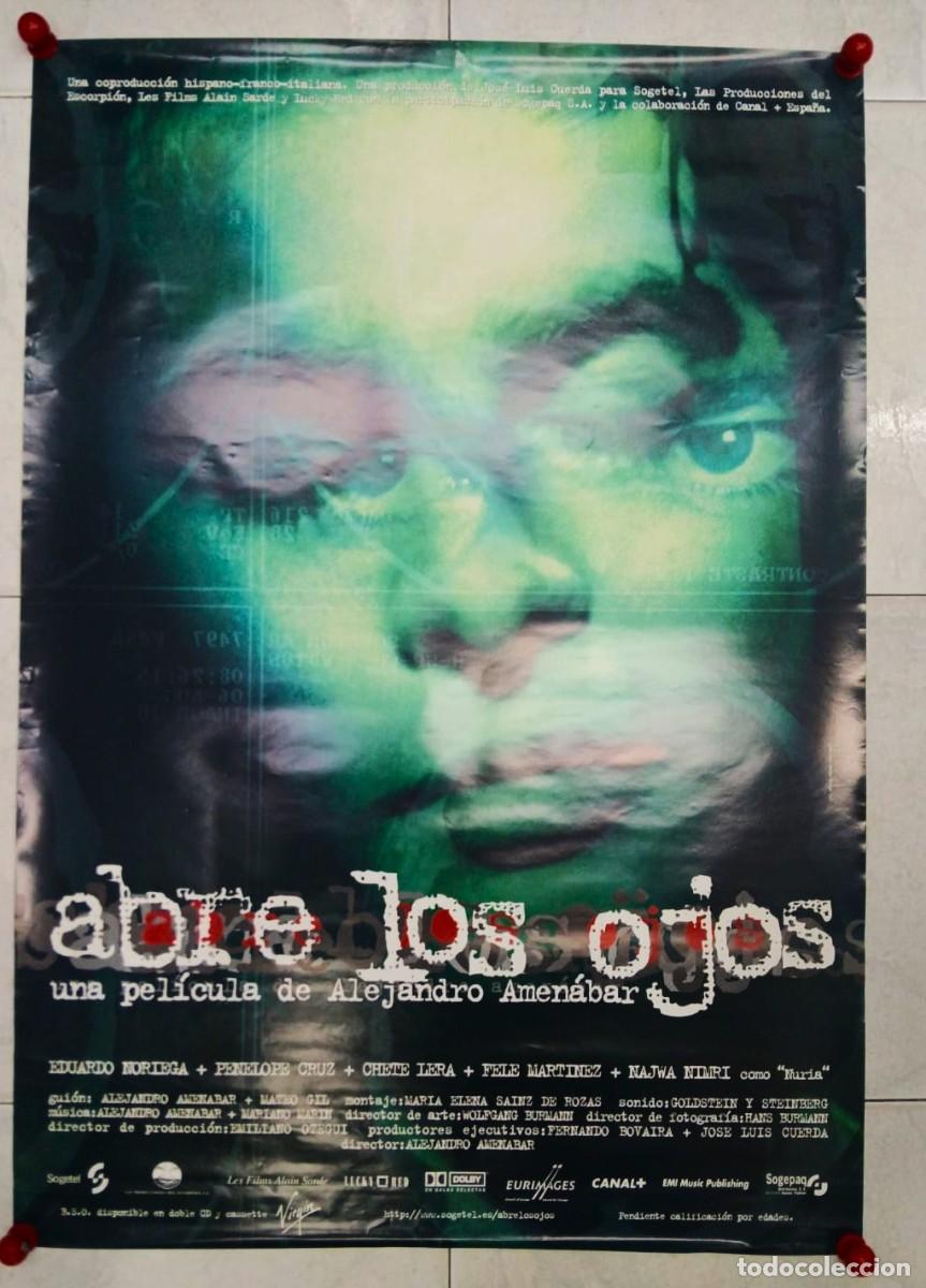 Cine: Abre los ojos. Poster original (100x70) cm aprox