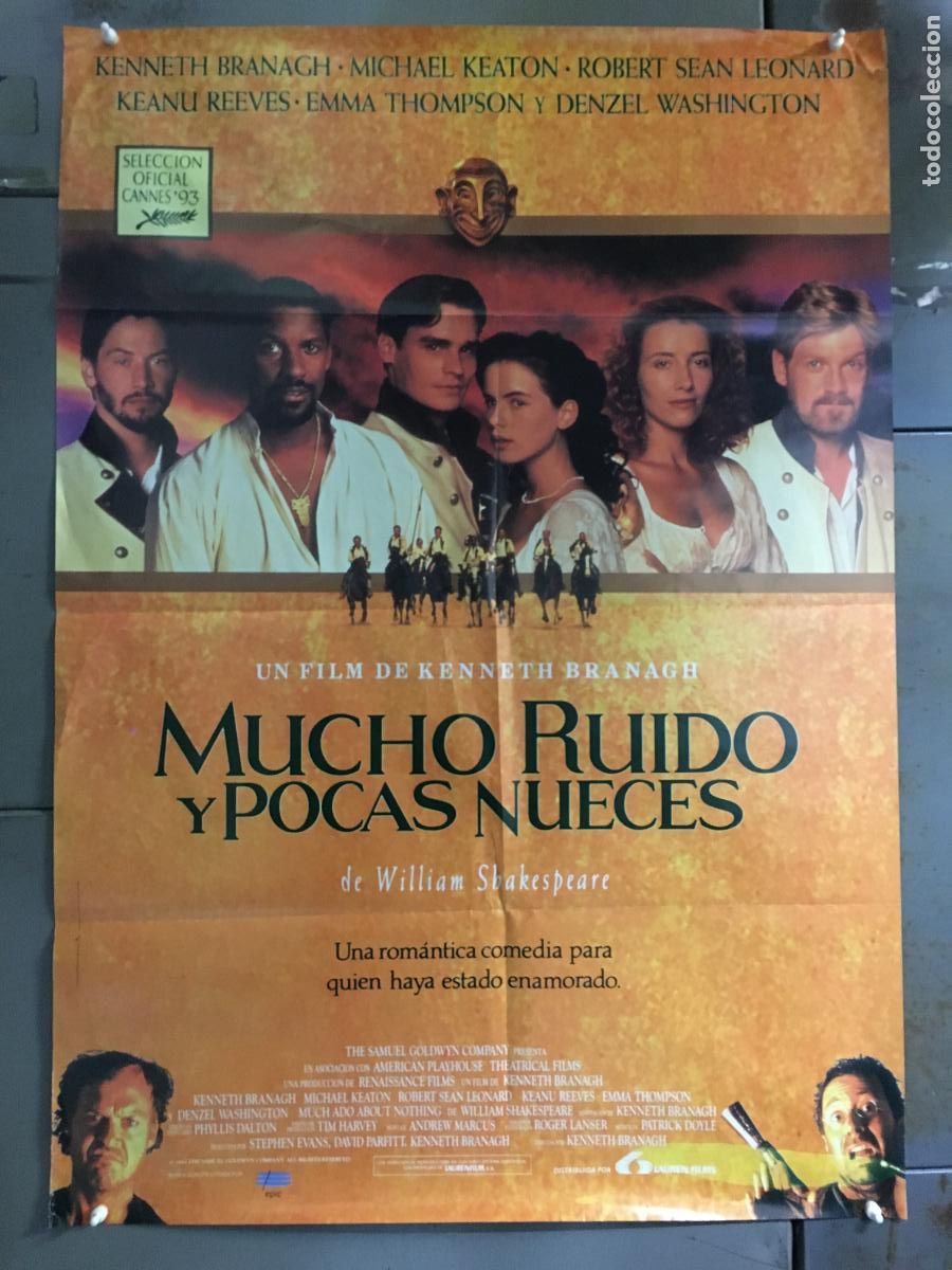 Cinema: AFB52 MUCHO RUIDO Y POCAS NUECES KEANU REEVES BRANNAGH POSTER ORIGINAL 70X100 ESTRENO h0