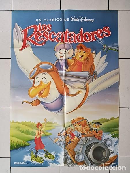 Cine: VKD 2146 LOS RESCATADORES WALT DISNEY POSTER ORIGINAL 70X100 R-90'S