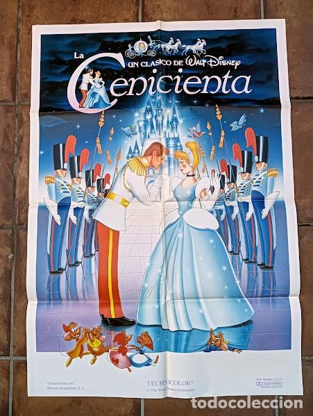 Cine: VKD 2147 LA CENICIENTA WALT DISNEY POSTER ORIGINAL 70X100 ESPA&Ntilde;OL R-91