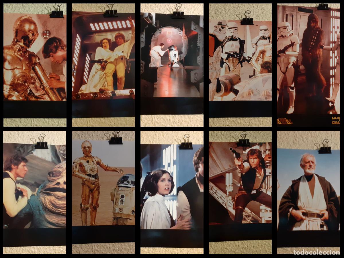 Cine: Fotocromos (Lobby cards) Originales Star wars La Guerra de las Galaxias 34x24 cm