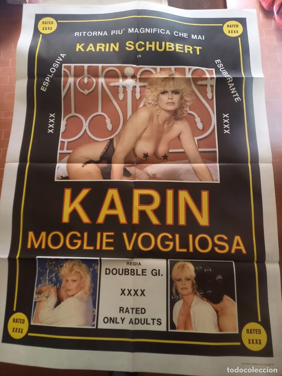 Cinema: KARIN MOGLIE VOGLIOSA DI GIORGIO GRAND 1987 POSTER cm. 100X140 KARIN SCHUBERT TONY STRONG