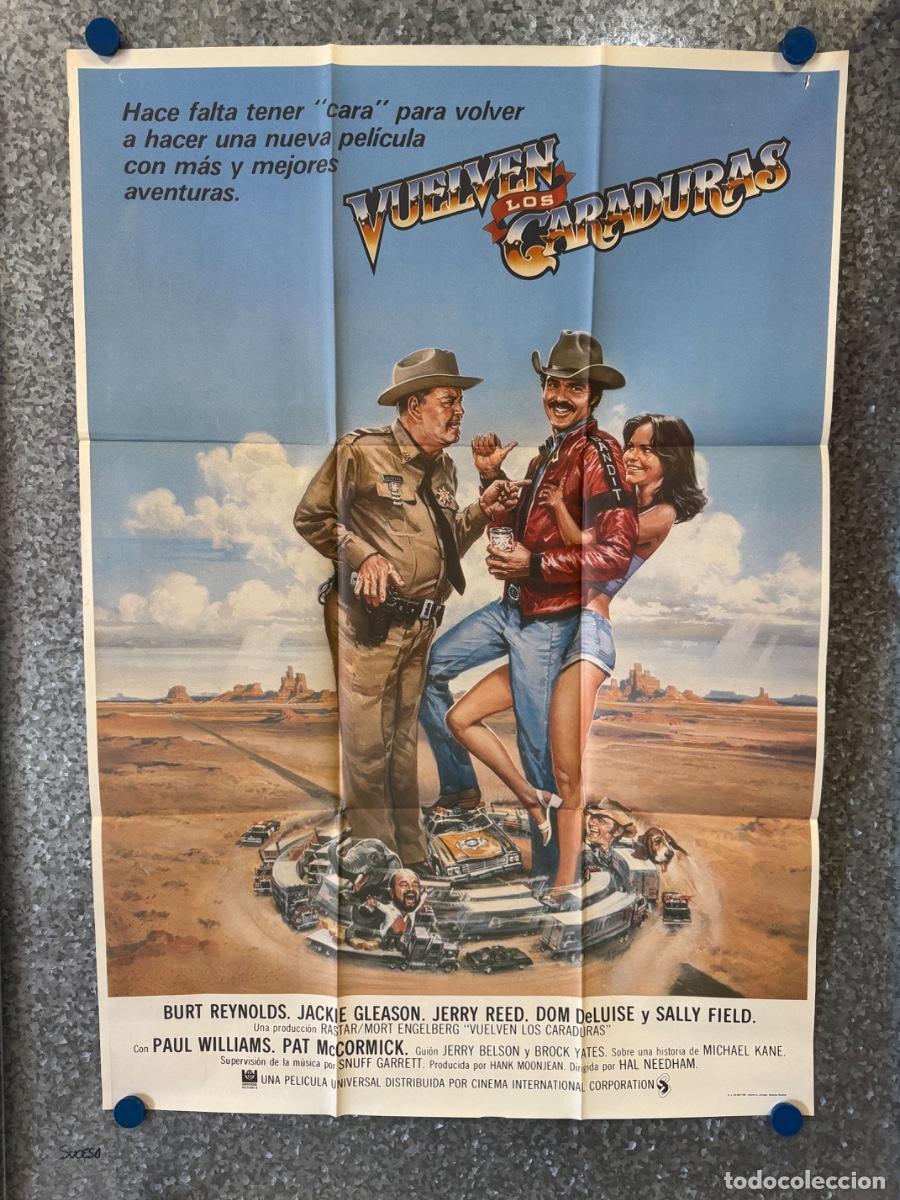 Cine: Vuelven los caraduras, Burt Reynolds, Jackie Gleason, A&ntilde;o 1980, POSTER ORIGINAL