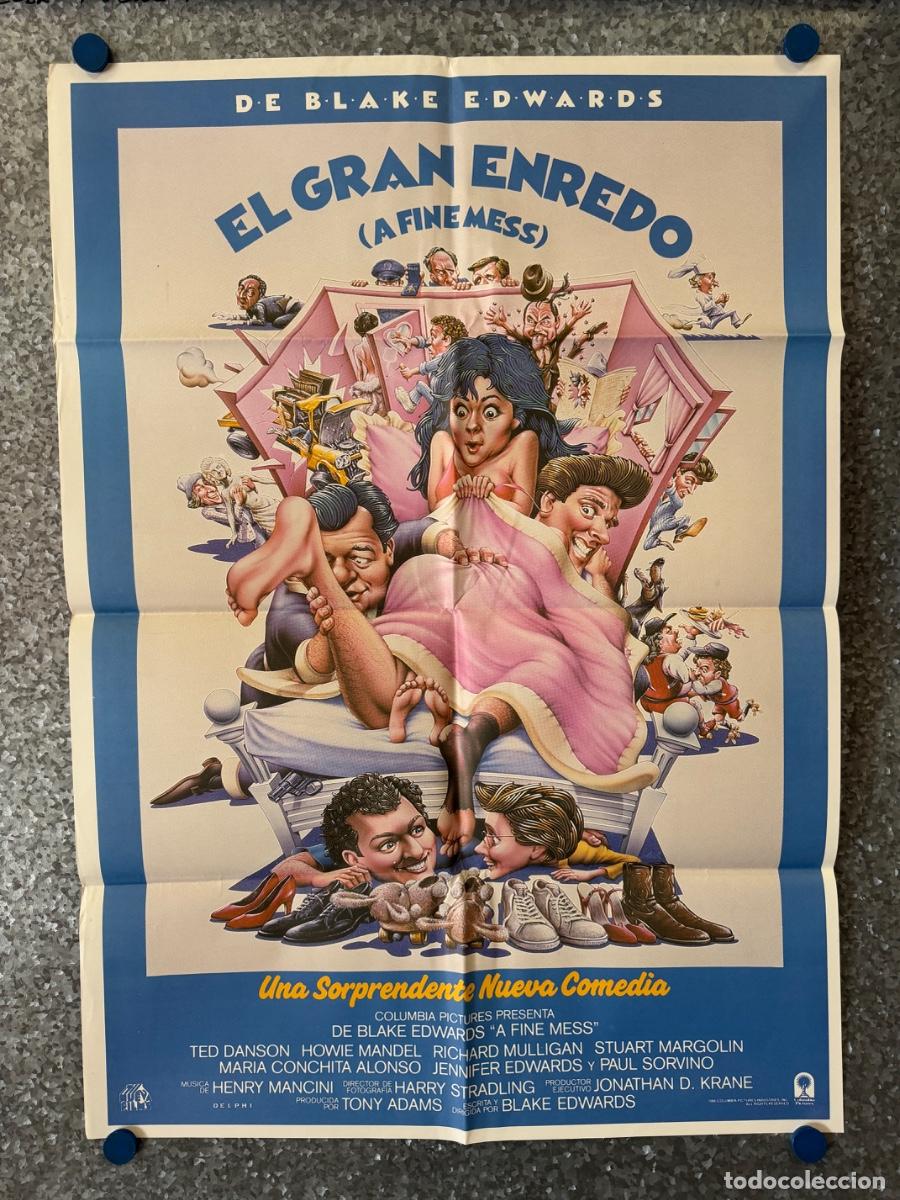 Cine: El gran enredo, Ted Danson, Howie Mandel, A&ntilde;o 1986, POSTER ORIGINAL