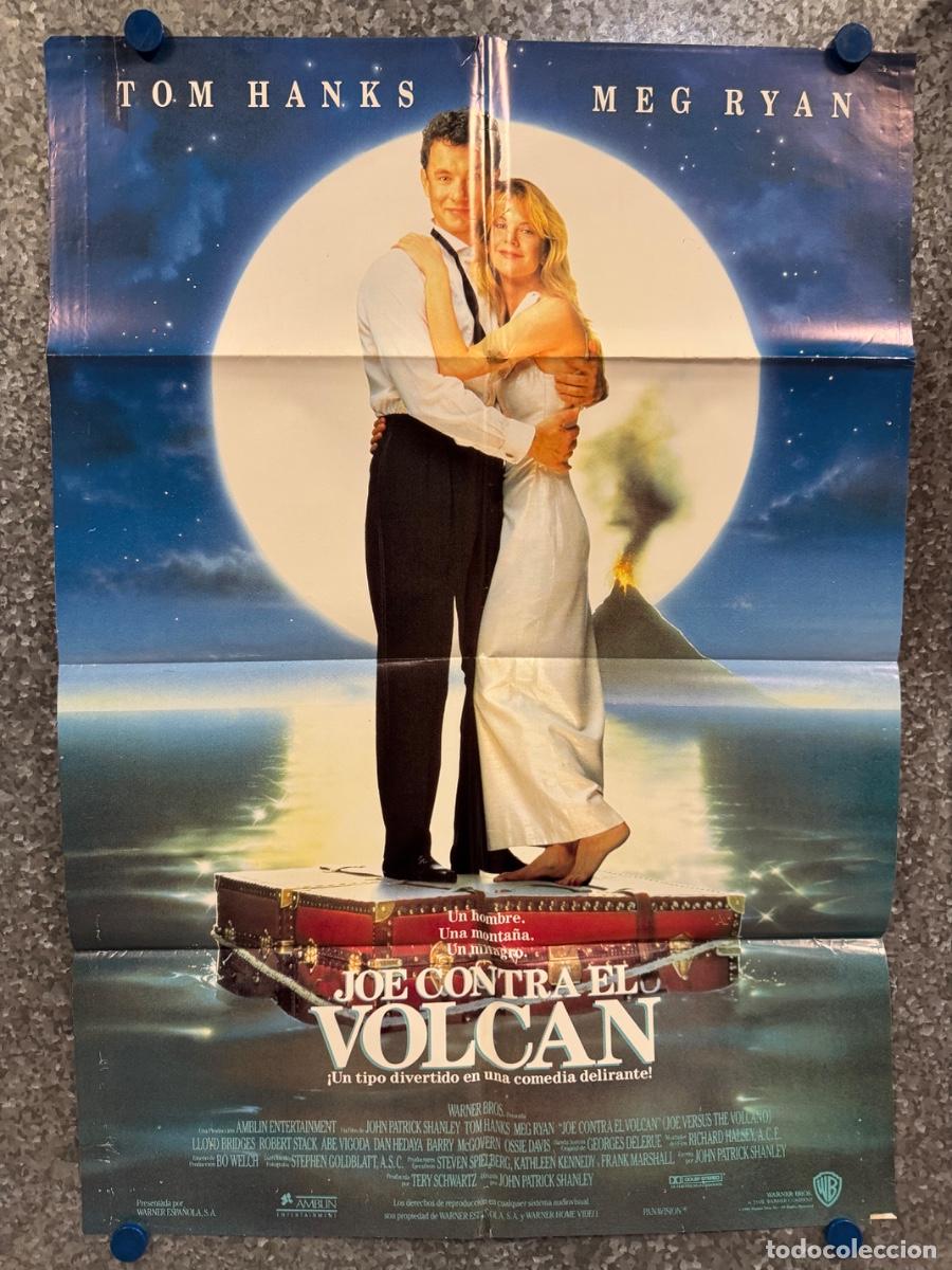 Cine: Joe contra el volc&aacute;n, Tom Hanks, Meg Ryan, A&ntilde;o 1990, POSTER ORIGINAL