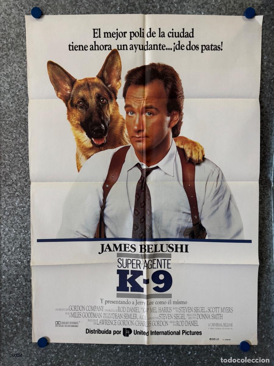 Cine: Super Agente K-9, Jim Belushi, Mel Harris, A&ntilde;o 1989, POSTER ORIGINAL