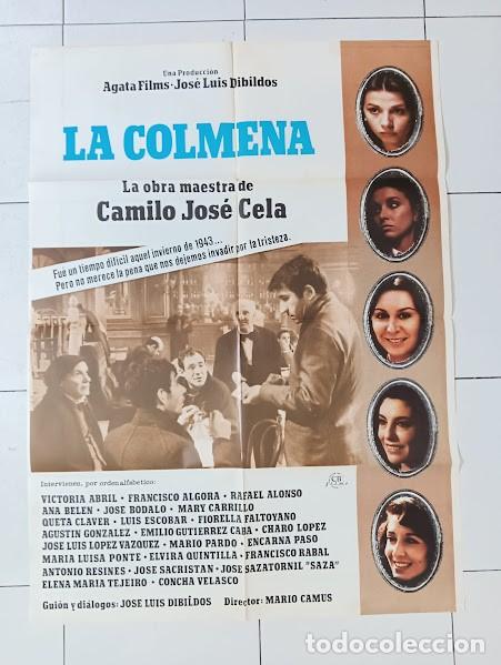 Cine: VKD 2164 LA COLMENA CAMUS CAMILO JOSE CELA MARIO CAMUS JOSE SACRISTAN POSTER ORIGINAL 70X100 ESTRENO