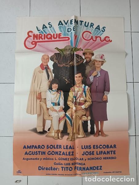 Cine: VKD 2168 LAS AVENTURAS DE ENRIQUE Y ANA DEL POZO ANGUITA AMPARO SOLER LEAL POSTER ORIG 70X100 ESTREN