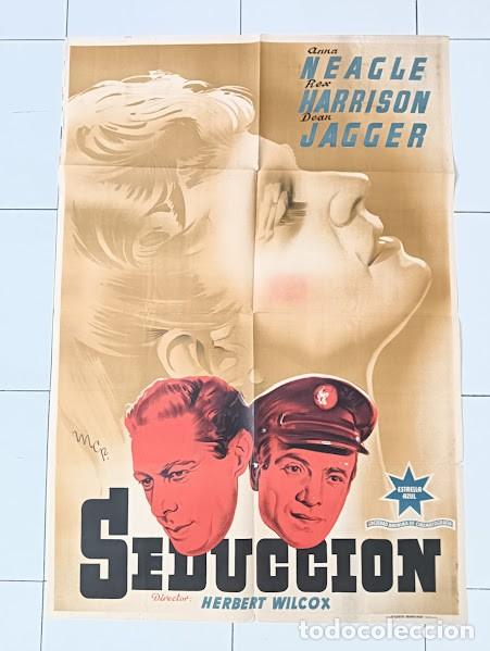 Cine: SMP 2156 SEDUCCION ANNA NEAGLE REX HARRISON MCP POSTER ORIGINAL 70X100 ESTRENO LITOGRAFIA