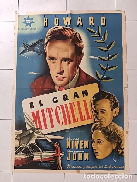 Cine: SMP 2162 EL GRAN MITCHELL LESLIE HOWARD DAVID NIVEN MCP POSTER ORIGINAL ESTRENO 70X100 LITOGRAFIA