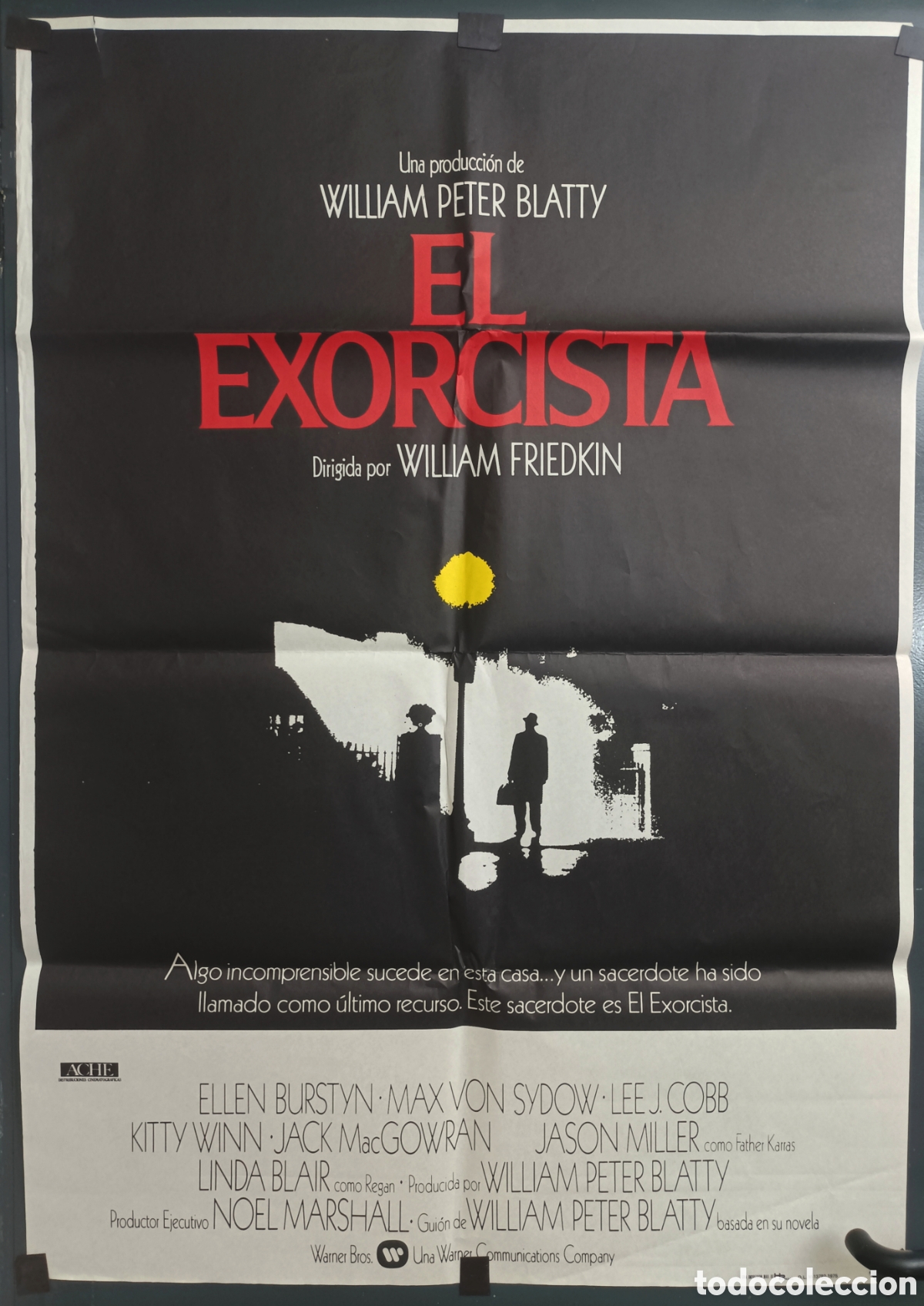 Cine: Cartel original de &eacute;poca de la pel&iacute;cula El Exorcista 1973